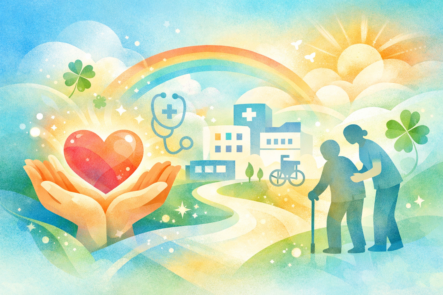 ケアを象徴する抽象的なバナー