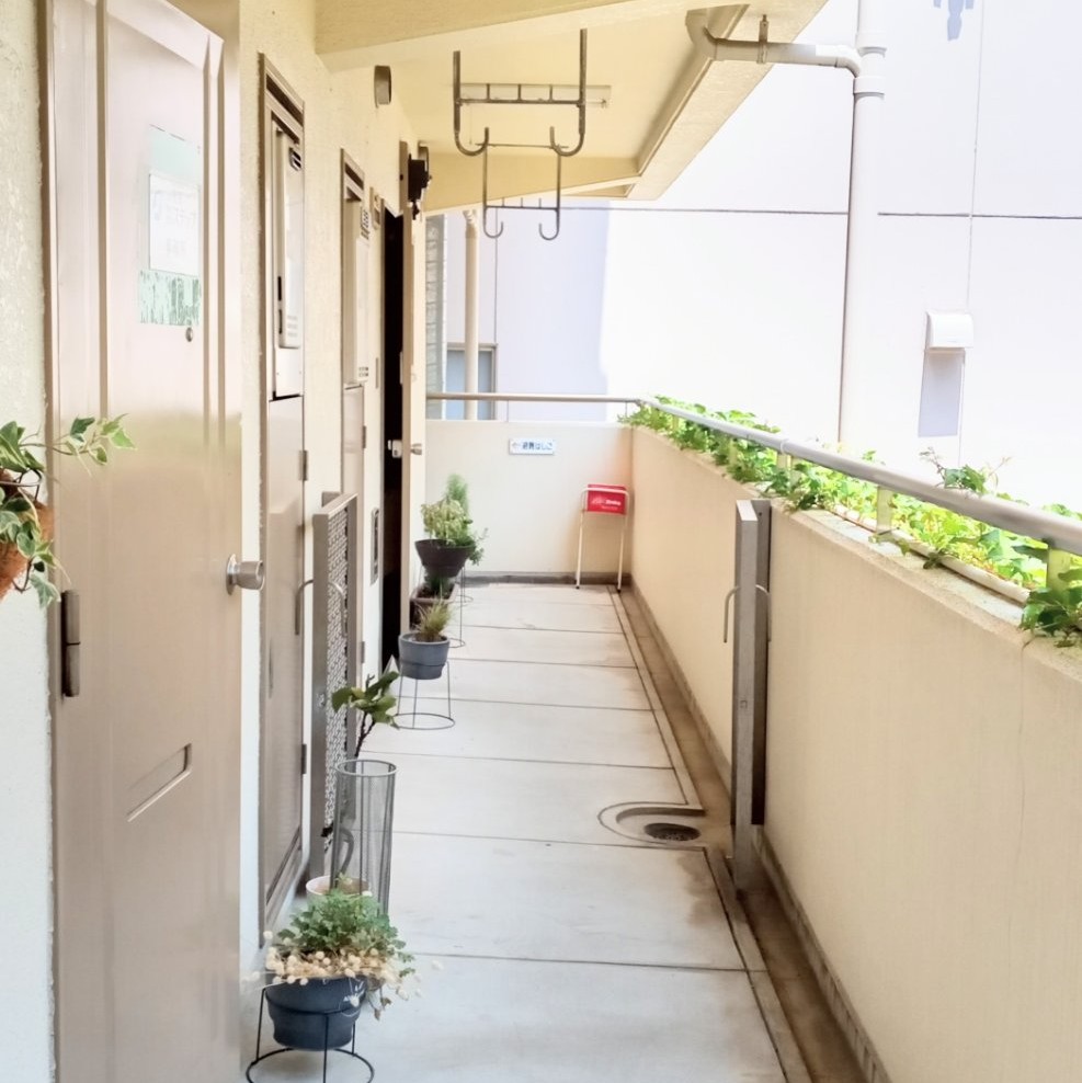 入口までの通路