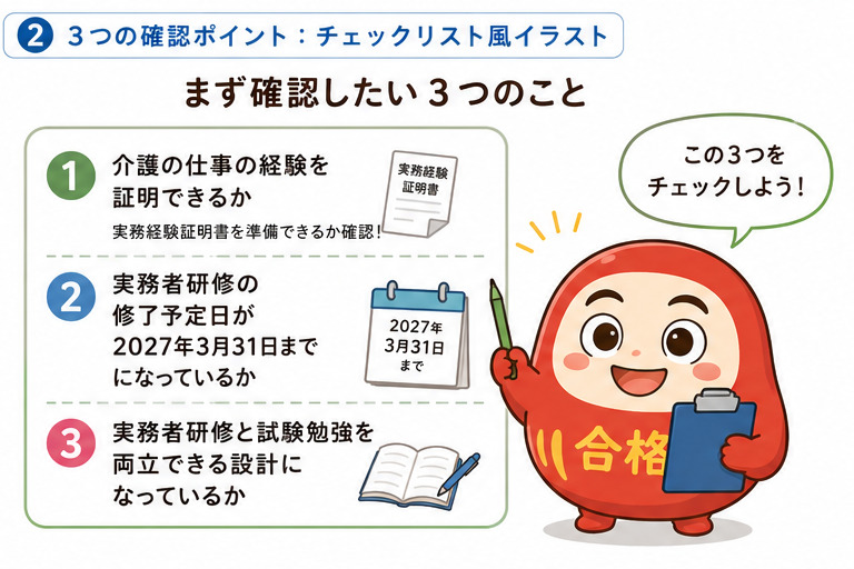 介護福祉士国家試験を受験する前に確認したい3つのポイント
