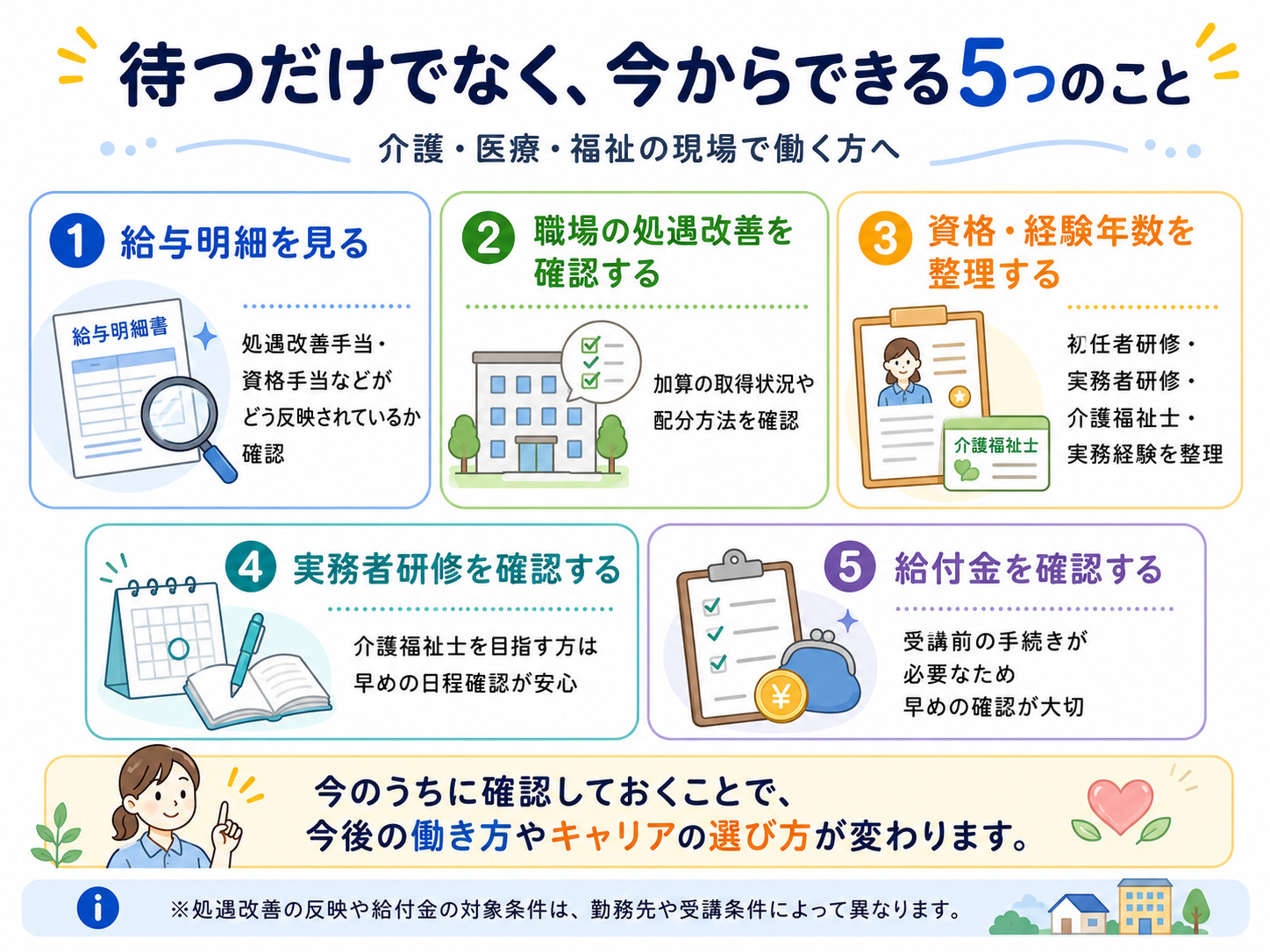 待つだけでなく今からできる5つのこと