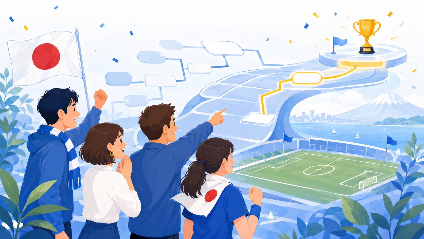 日本を含む予想カードのイメージ
